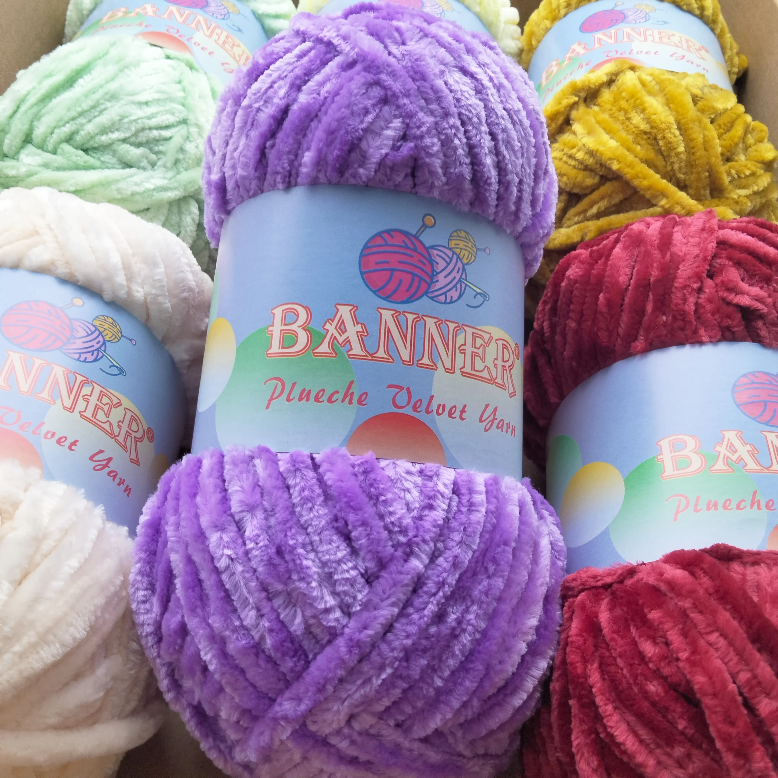 Hand Bag blanket Crochet Yarn 6mm fil  Acrylic Velvet chenille thick yarn Jumbo Chenille Yarn Chunky