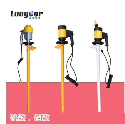 High Viscosity 1600W Chemical Variable Anti Corrosive Electric PP Anti Acid Drum Pump for DMF Solvent,acid,etc