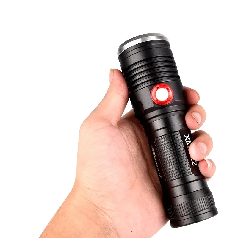 2000 LMs Super High power led flashlight T6/L2 Camping light 5 switch Modes Zoomable Bicycle Light use 18650 26650 battery