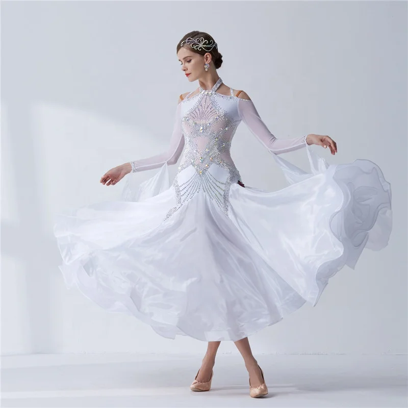 B-19374 Fashion Sexy Lady Ballroom Dance Competition Dresses Women Standard Ballroom Waltz Dress Waltz Tango Costume Dresses