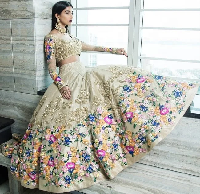 Latest-Colorful-Bridal-Indian/Pakistani-Lehenga & Top dress with Embellished in crystal glass beads stone work for Wedding=2020