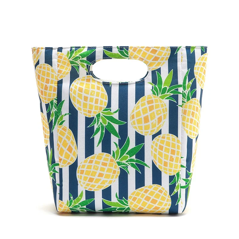 2024 Premium quality 600D durable xoford leakproof & washable cooler lunch d cut tote bag with logo
