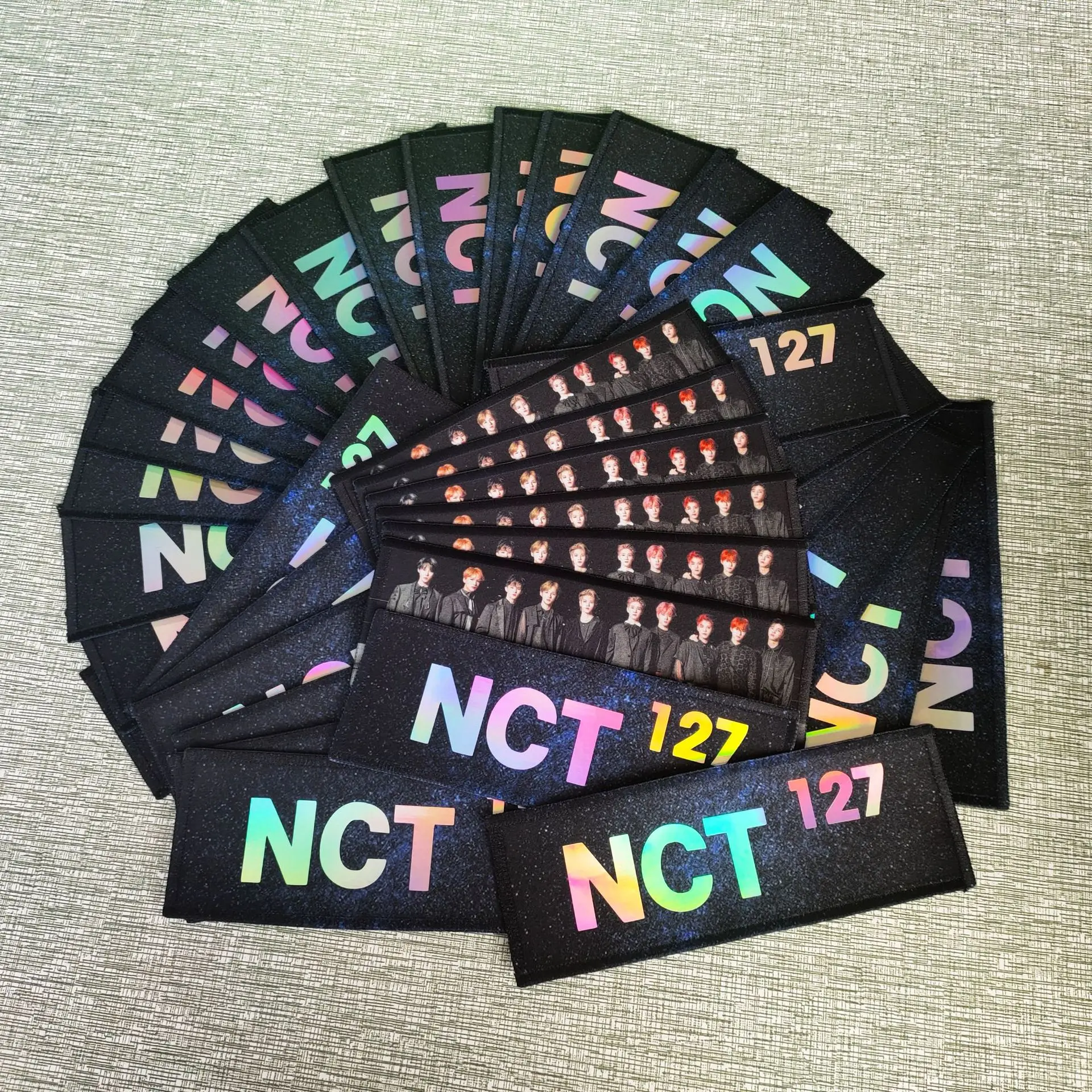 Custom mini kpop slogans  double sided printing suede cheering textile banner kpop slogan for kpop doll