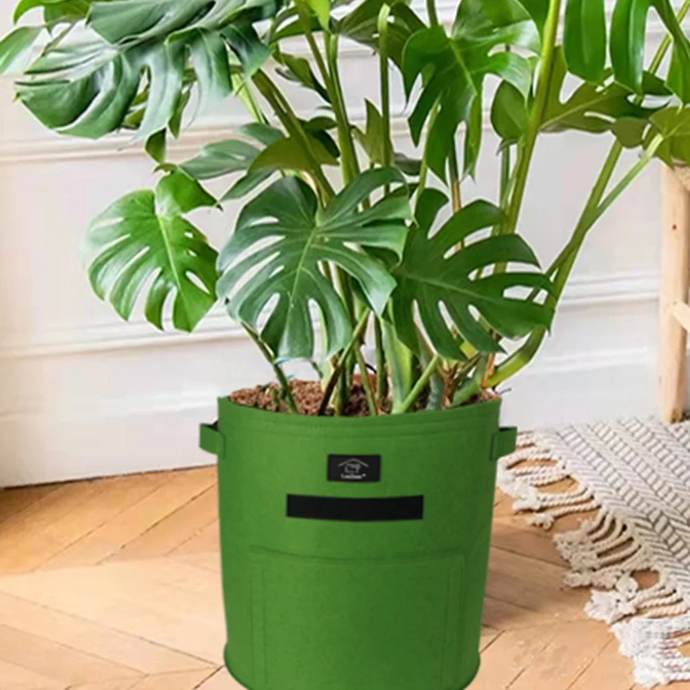 9 Gallon Growing Bag Fabric Pot High-Quality Felt Soft Garden Pot Potato Plant Bag with Flap Window