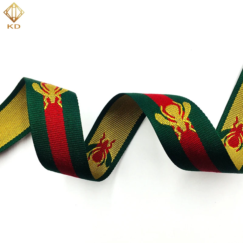 High quality knit woven jacquard ribbon white and black stripe tape webbing for sportswear decoration