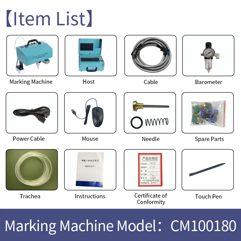 Portable Vehicle Chassis Pneumatic Vin Number Dot Peen Marking Machine Pneumatic Metal Handheld Automatically Engraving Machine