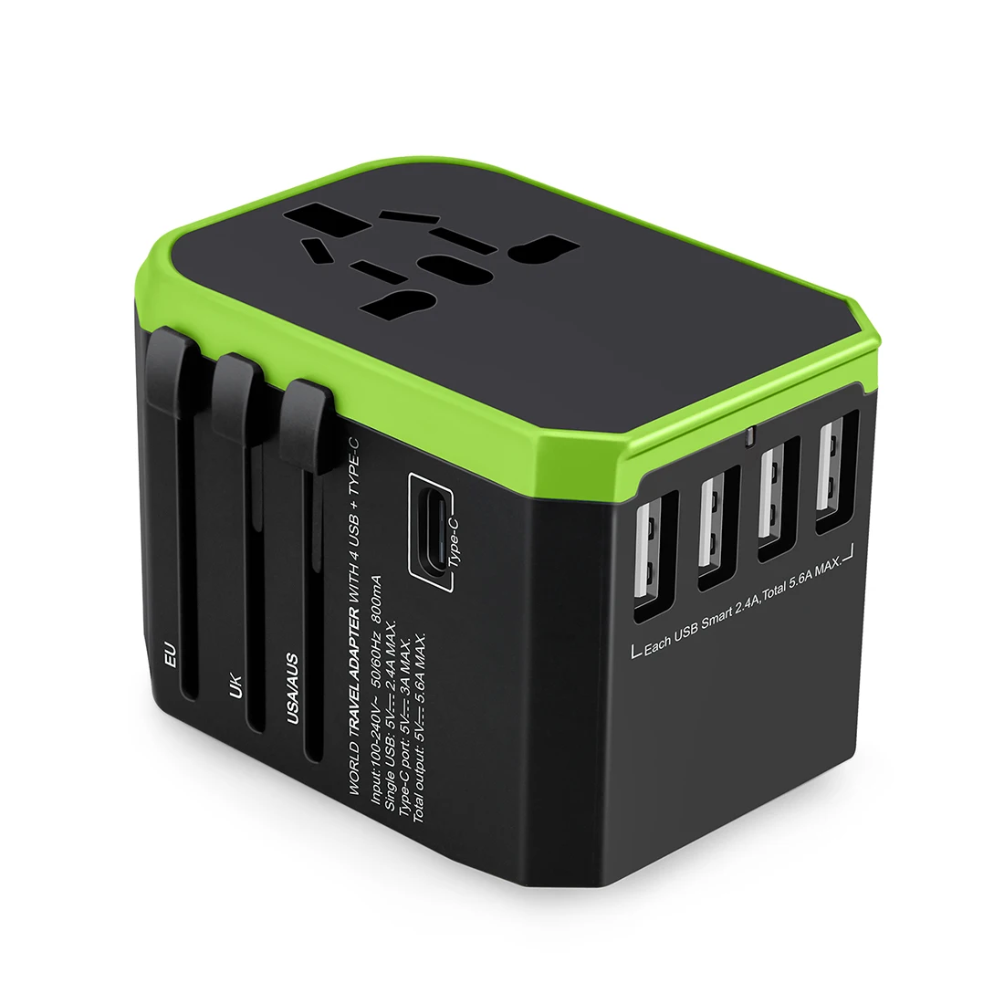  По всему миру для смарт-двойной USB адаптер телефона и портом типа C универсальное зарядное устройство безопасности 5v 5600mA Универсальное переменного