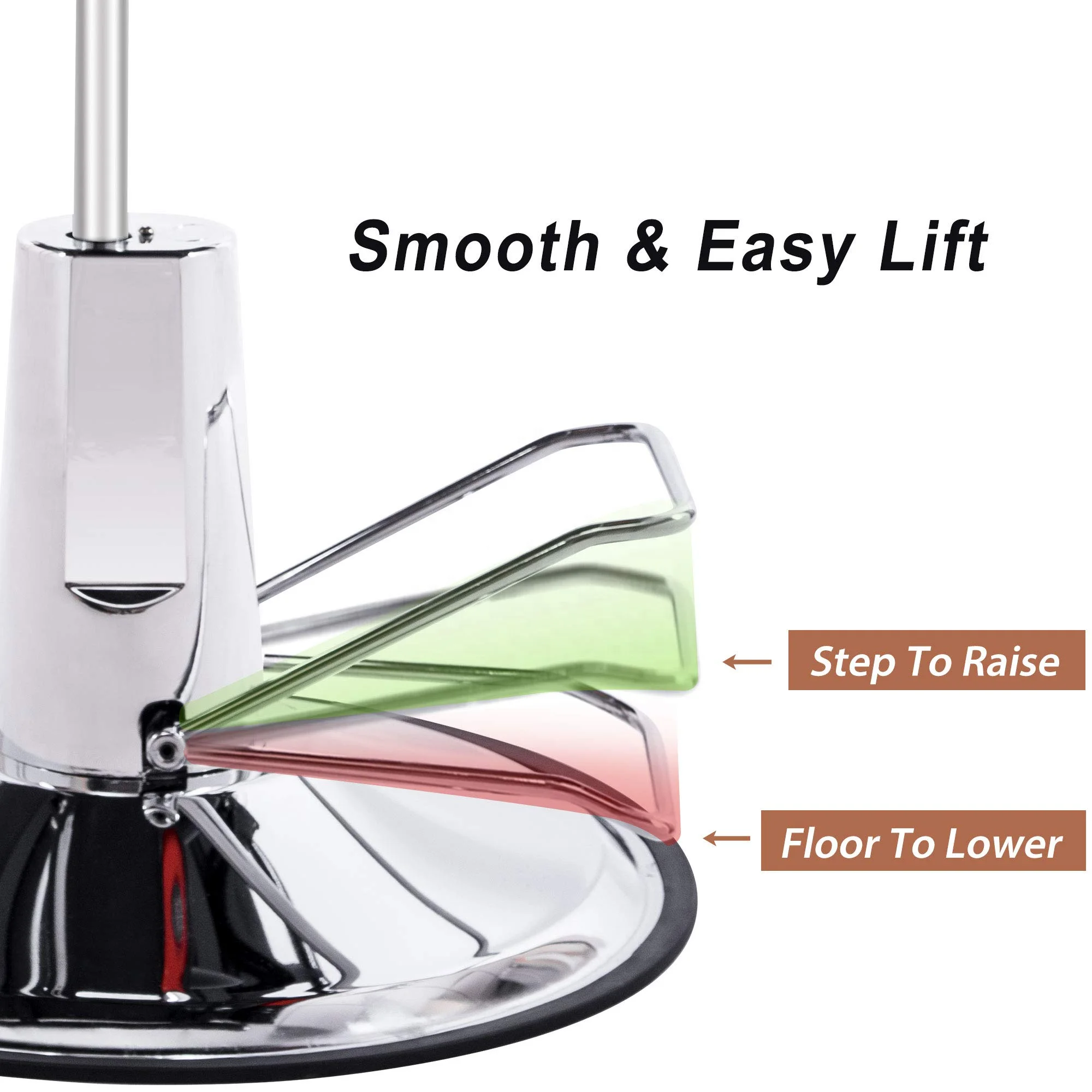 Barber Chair for Hair Salon with 20% Extra Wider Seat Heavy Duty Hydraulic Pump Salon Beauty Equipment (Black & Red)