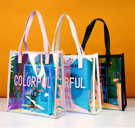 Clear Should Bag Transparent Hologram Bag Pvc Holographic Bags