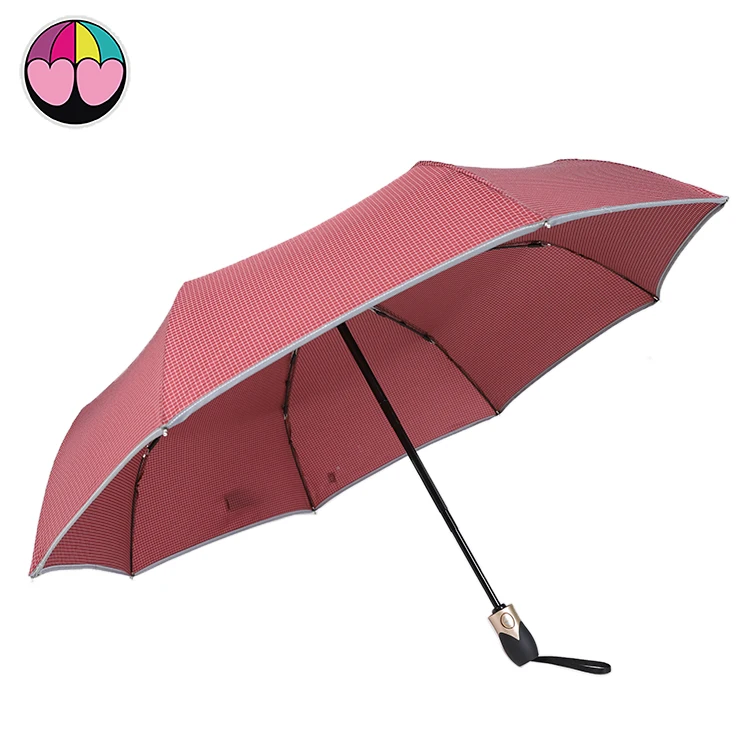 New Design Sunshade Umbrella Outdoor Fold Automat Umbrella Sunny and Rainy Umbrella Logo Printing Plastic 21 Inches*8 Ribs Metal