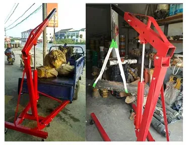 big red mini 1 ton 2 ton  foldable unfoldable engine lifter hoist  shop crane