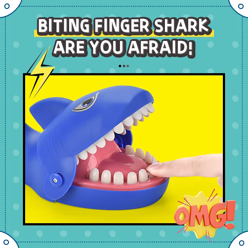 2023 New Plastic Shark Toy Funny Bite Finger Toys Shark Mouth Bite Finger Toy