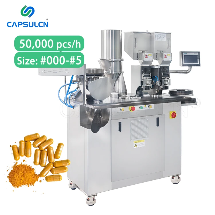 Latest JTJ Double Loader Semi Automatic Hard Empty Capsule Powder Tiny Granules Capsule Filler Semi-Auto Capsule Filling Machine