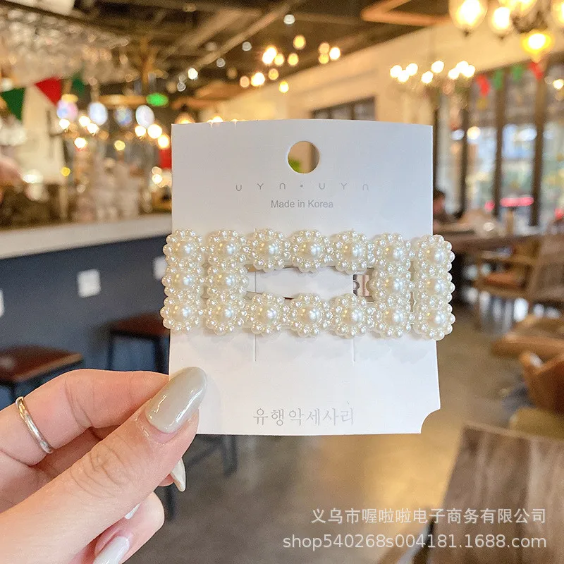 Factory Sale Cheap Mixed Designs Long Geometric White Bridal Pearl Hair Accessories Women Steel Hair Clips