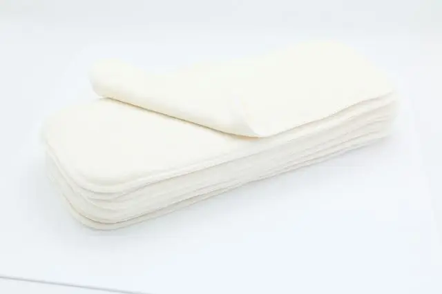 Happyflute reusable  bamboo cotton cloth diapers insert high absorbent diaper liner with 4 layers