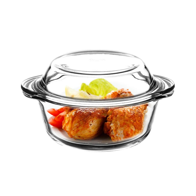 wholesale Borosilicate glass cookware  glass casserole dish with glass lid