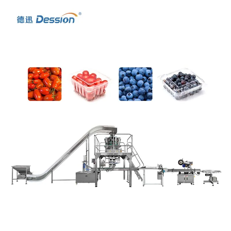 full automatic filling Production Packing Line Small tomato fruit crisper box packaging line