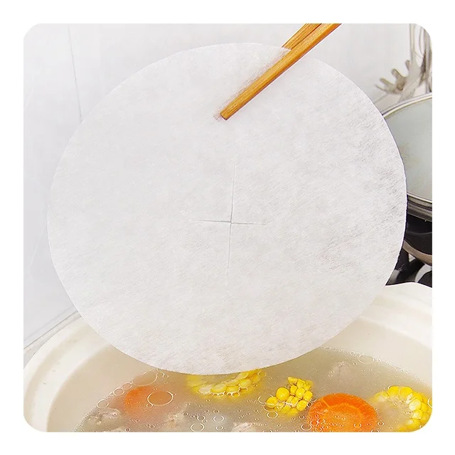 Round Shape Eco-Friendly Kitchen Fried Food Oil Absorbing Blotting Paper For Cooking