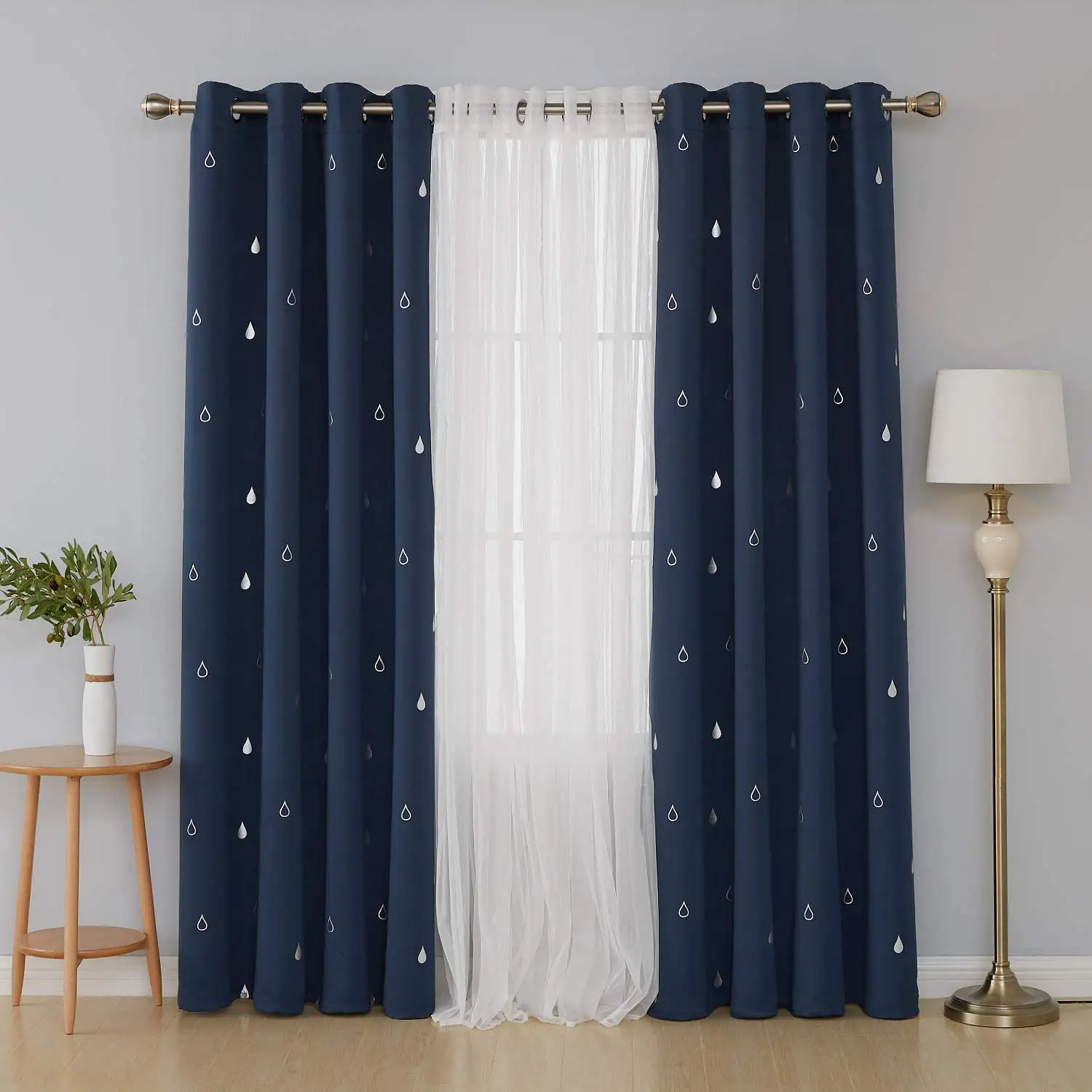 2020 Ready Made Solid Polyester Hotel Quality Blackout Curtains for Living Room &