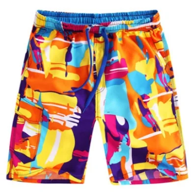 Custom Fashion Cheap 100%Polyester Nylon Printed Mens Swimming Beach Shorts
