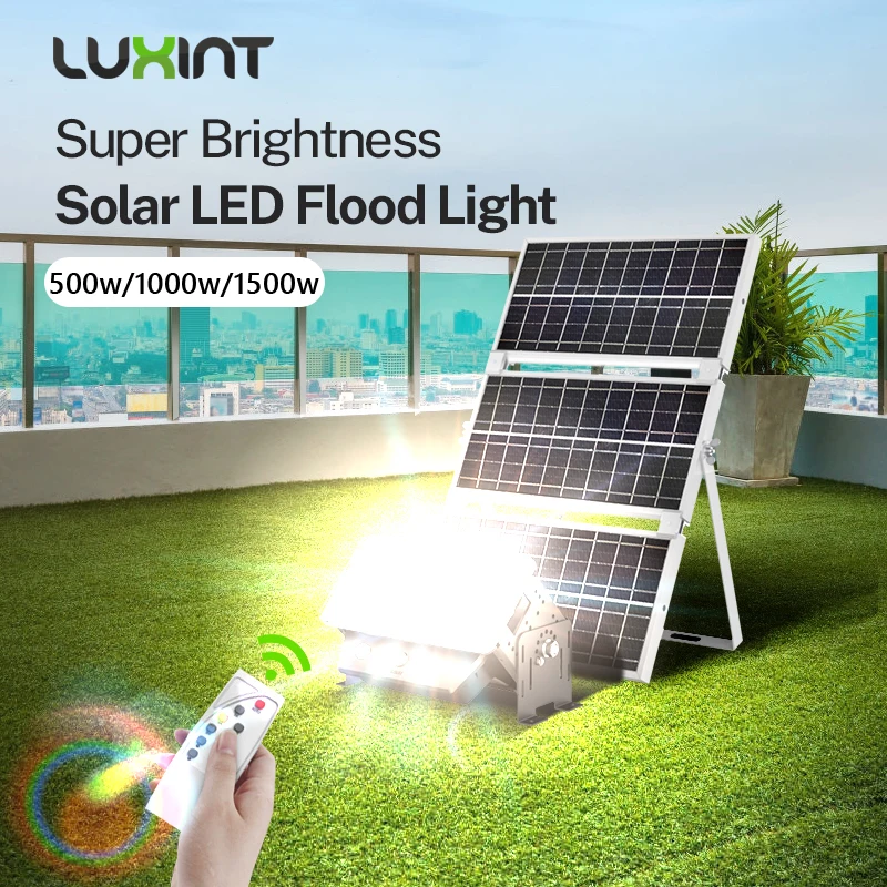 LUXINT заводской производитель датчик движения Дистанционное управление Высокое качество Наружная 1000 Вт 1500 Солнечная Панель