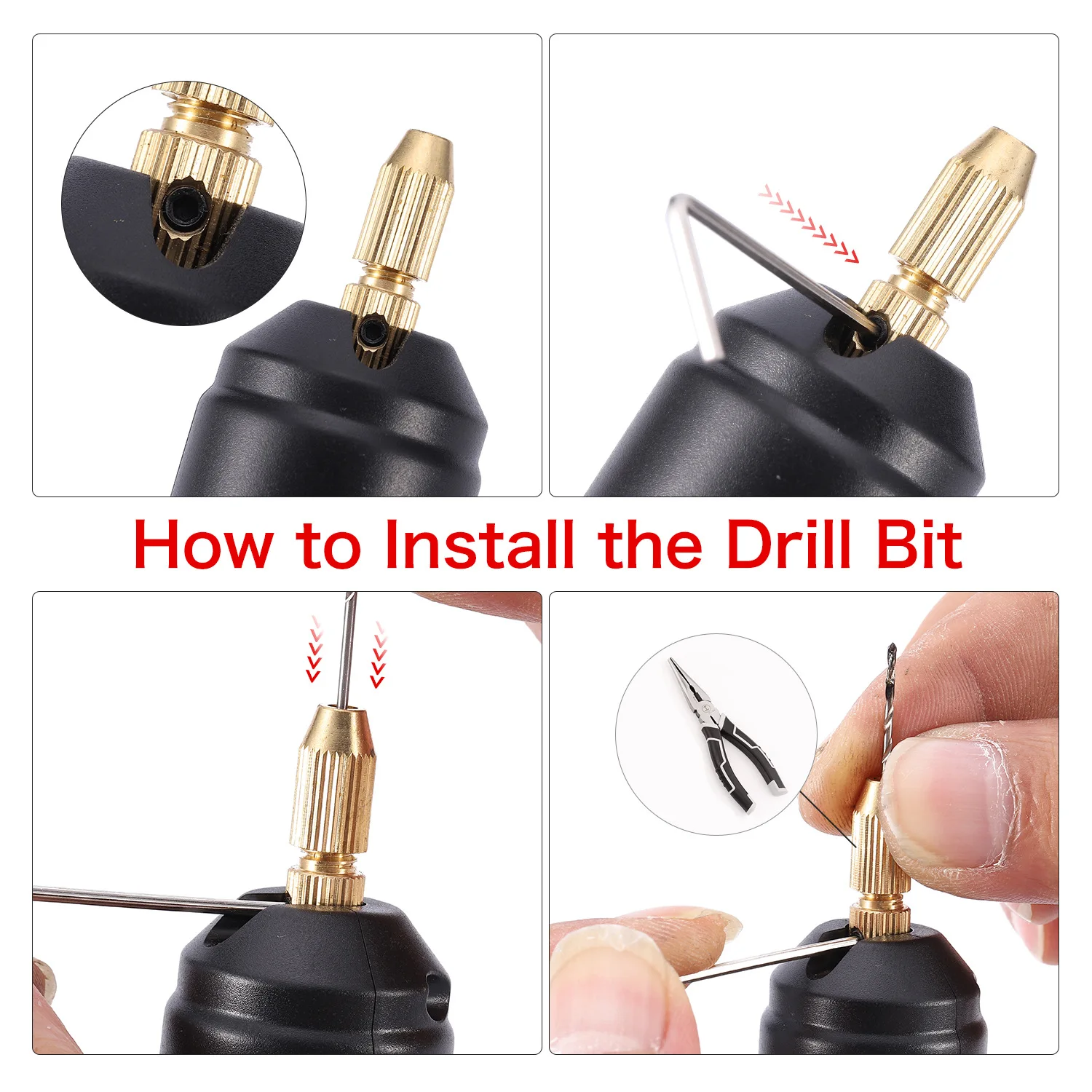 Cross-Border 360 Black USB Mini Electric Drill Glue Crystal Jewelry Pearl Soapberry Blind Box Hole Punch Product Category