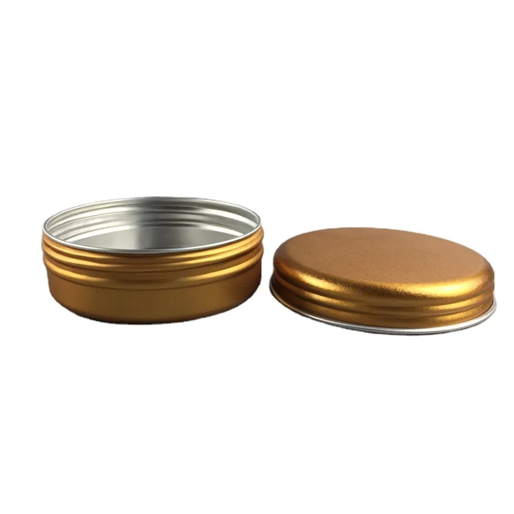 matte gold container jars with aluminum lid aluminum tin jars can for 1oz cream jar aluminum lid