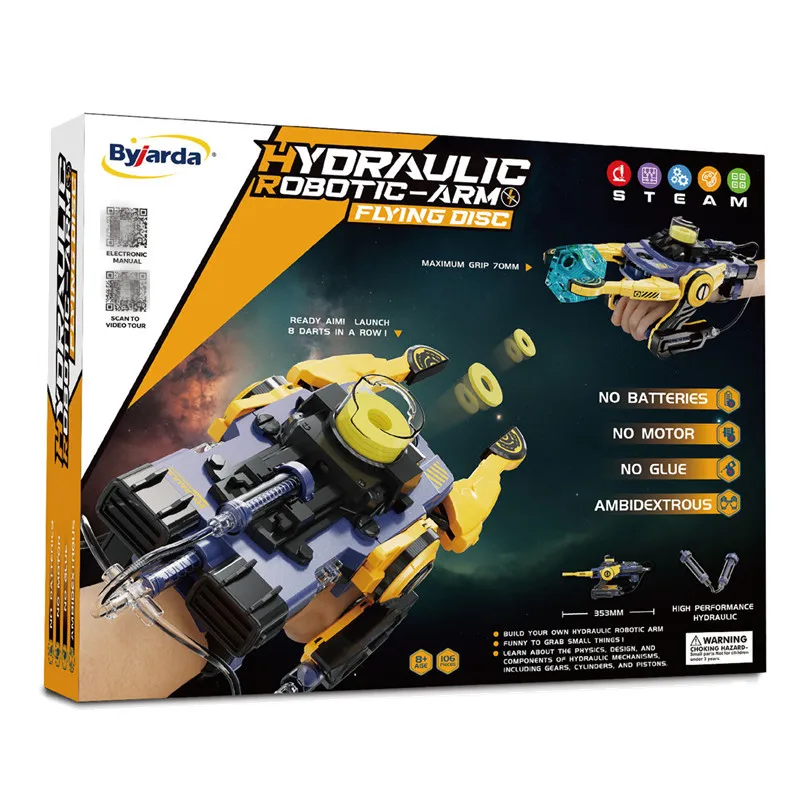 DIY STEM Hydraulic Flying Robot Arm Steam Toy Science Educational Stem Toy for Kids