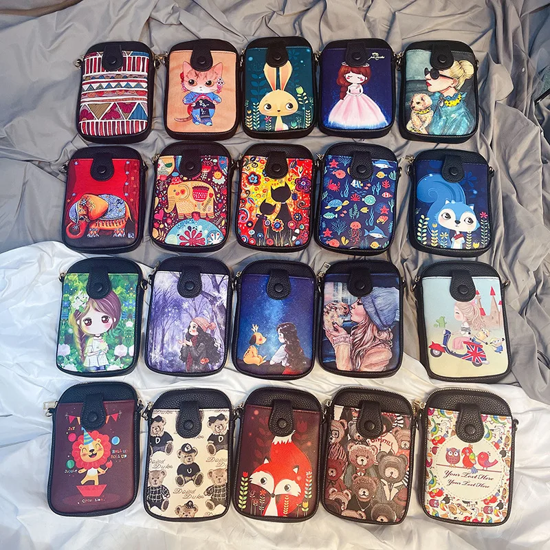 Newest Cartoon Cute Luxury Rabbit Beauty Girls Bear Cat Crossbody Bags PU Leather Card Holder Phone Bags Wholesale Shoulder Bags