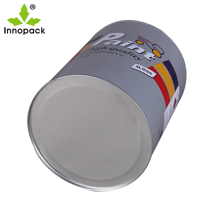 1L 2L 3L 4L Full Color Printed Metal Paint Can with Snap-on Lid