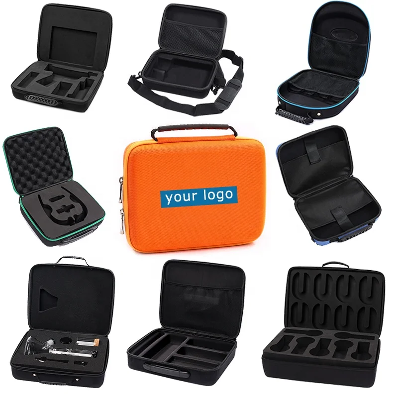 black color zipper close portable and durable sample carry case