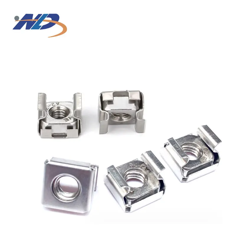 Oem Custom Fabrication 304 stainless steel square clamp galvanize Zinc-nickel Hex lock cage nut