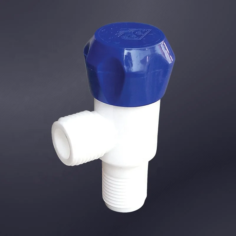Wholesale Pp Stop Flow Control Angle Valve High Quality Abs Plastic Triangular Valve Pp Plastic Stop Valve