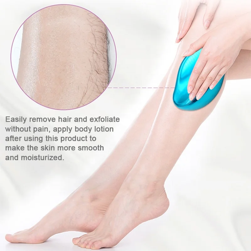 Безболезненное средство для удаления волос с кристаллами, легкое физическое удаление волос, инструмент для отшелушивания кожи, волшебный кристаллический ластик для волос