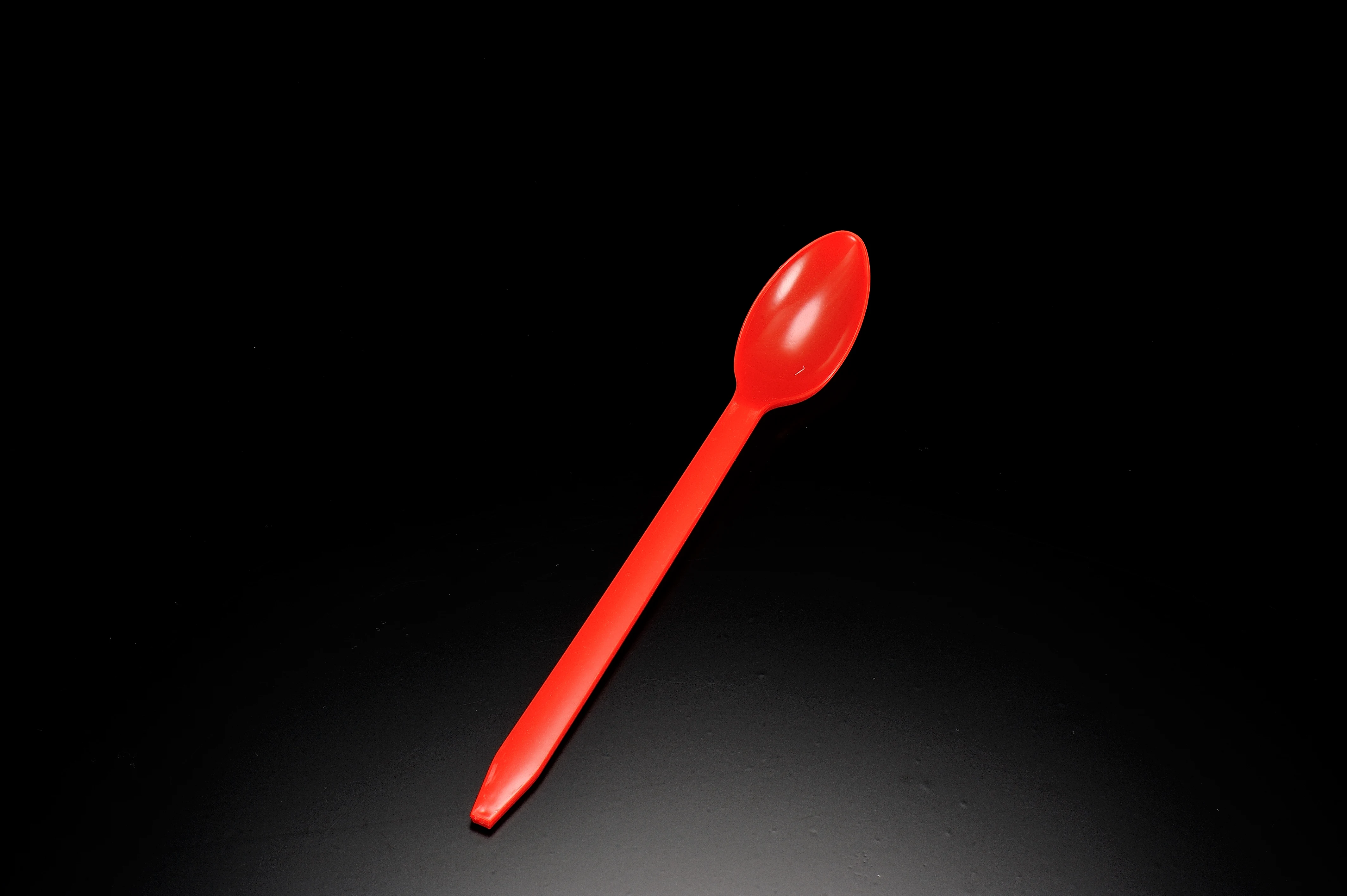 Hot-selling PS Plastic Colored Long Handle Soda Spoon Environmental Tableware Disposable Plastic Spoon