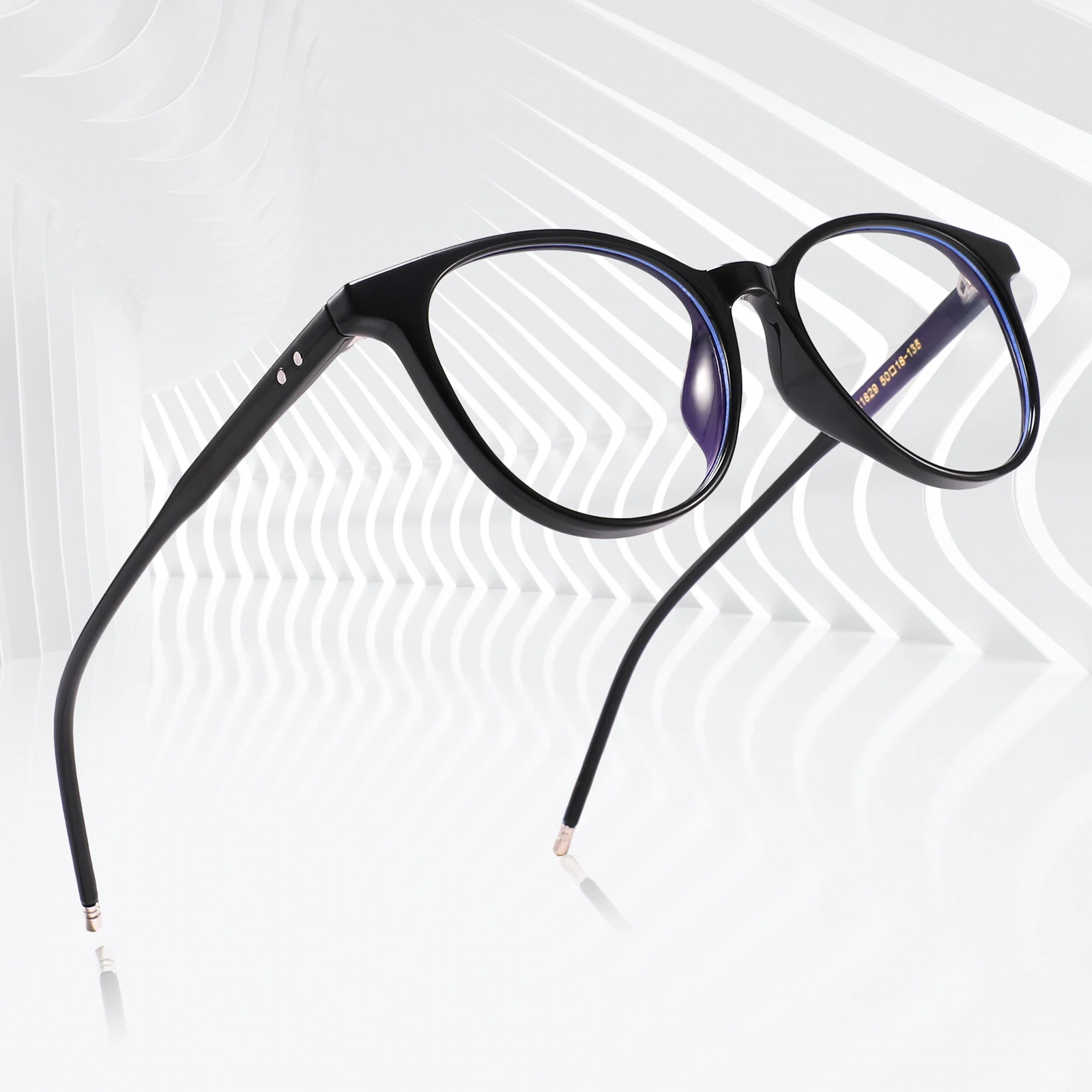 Tr90 Anti Blue To Block Light Computer Glasses Mobile Phone Bluelight Blocking Protection Round Eyeglasses