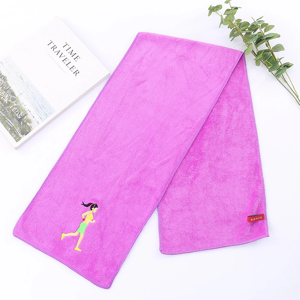 Custom microfiber emboss wholesale cotton terry fitness sweat absorbing hand face towel custom sports gym towel