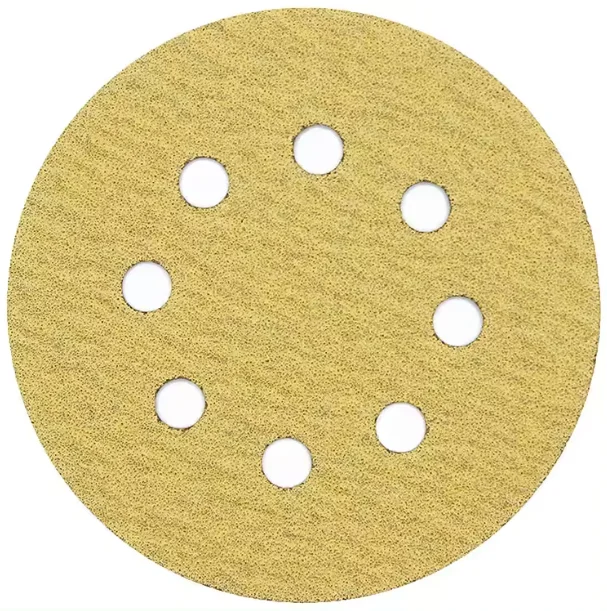 Multi-Holes Yellow Ceramic Film Hook and Loop Sanding Disc