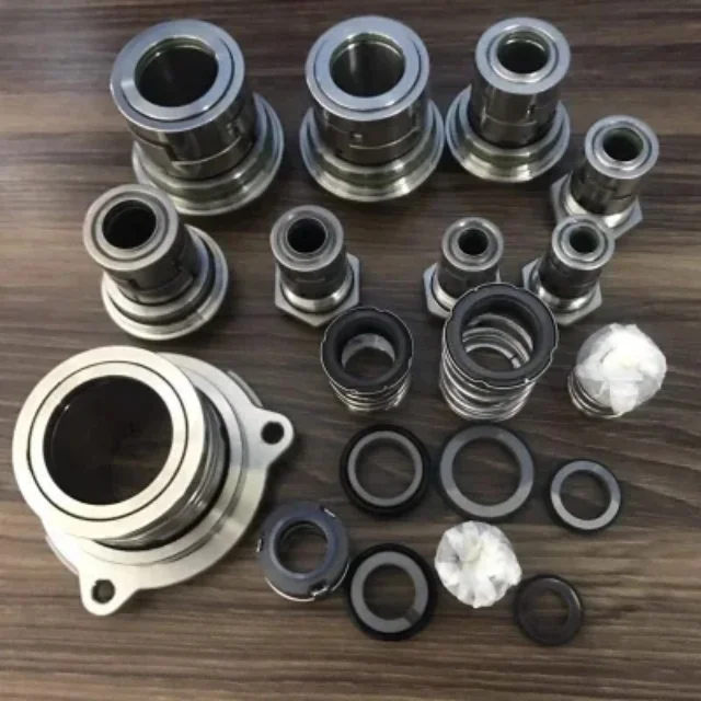 Pump barrel type mechanical seal alloy silicon carbide fluorine rubber corrugated pipe shaft seal