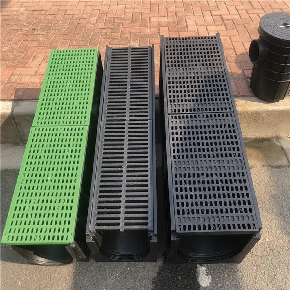 Whole price HDPE Drainage channel Plastic Pre-Galvanised U Shape Drain U Drain Drainage Channel for bathroom and garden