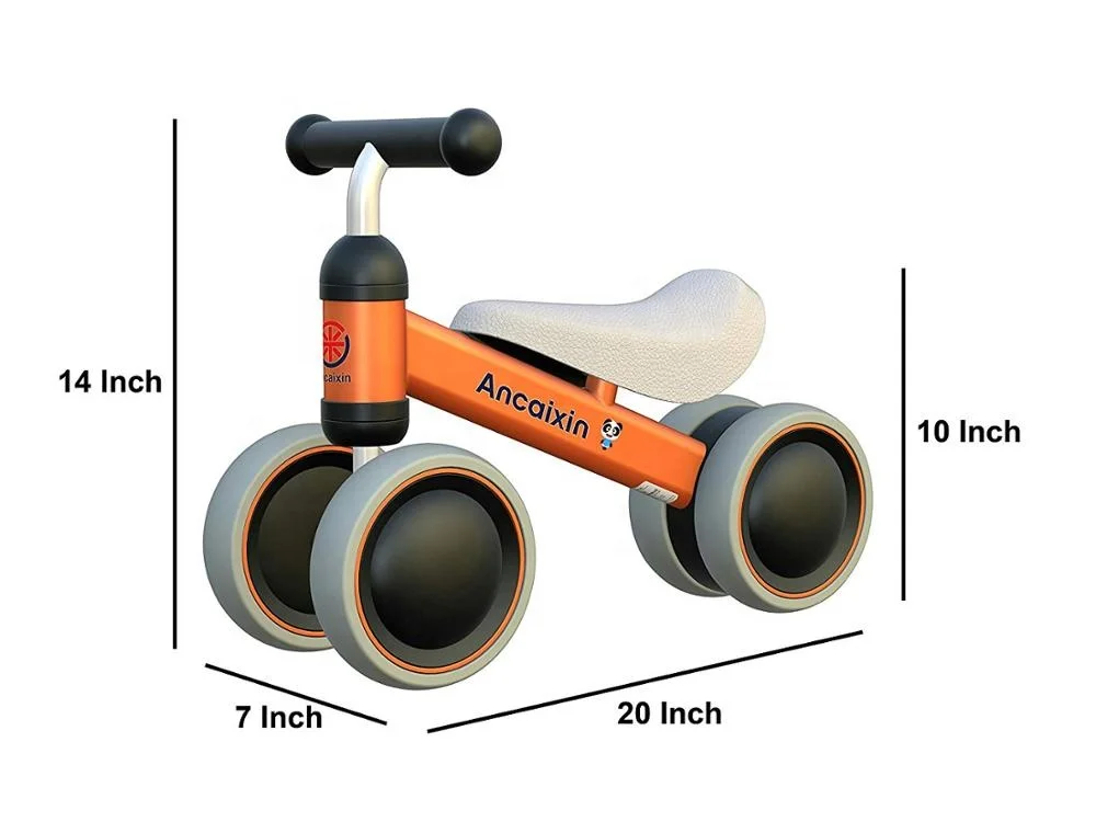 Baby Balance Bikes Bicycle Children Walker 10 Month -24 Months Toys for 1 Year Old No Pedal Infant 4 Wheels Toddler