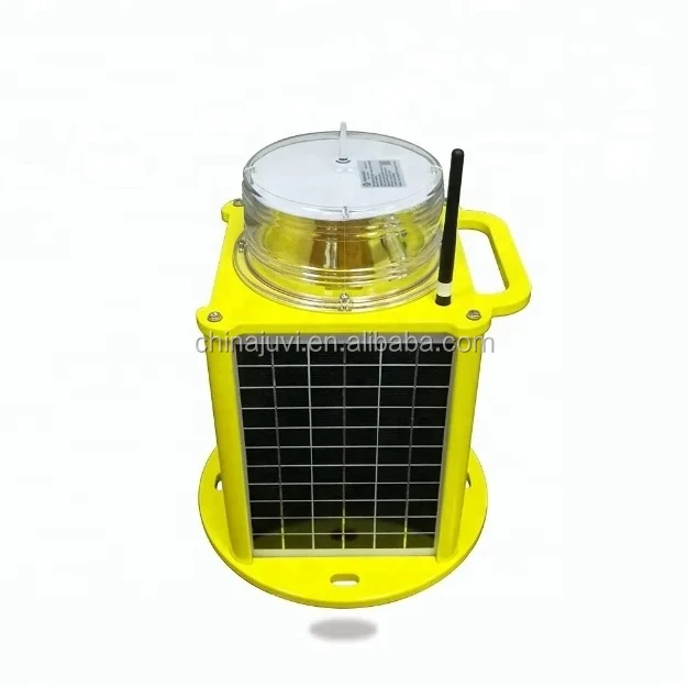 
Elevated helicopter apron warning solar power LED light 