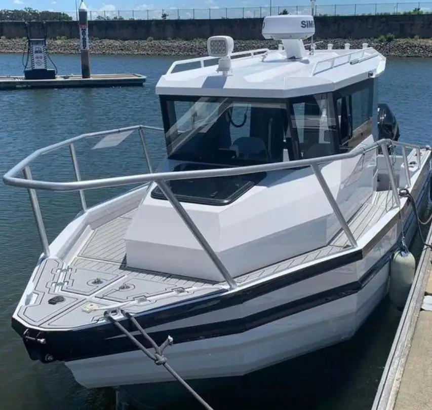 Sea King 25ft Cheap Yacht Outboard Motor Center Cabin Walk Through Aluminum Fish Boat for Sale Australia