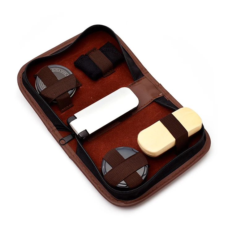 Factory Price Shoe Shine Care Set Neutral Polish Brush Kit for Boots Shoes Sneakers