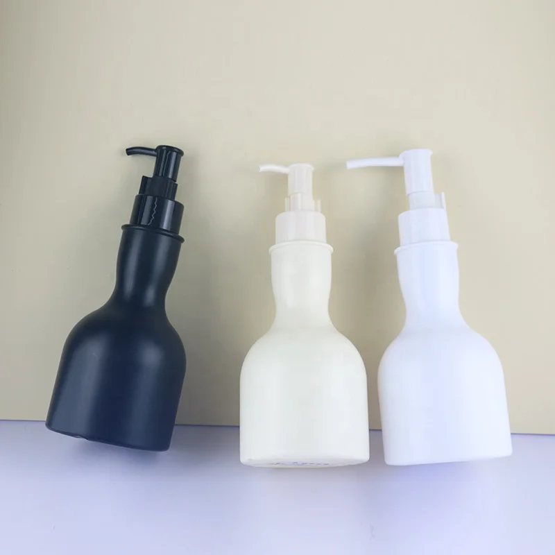 Luxury new skin care packaging set 300ml HDPE plastic body lotion milk emulsion bottle custom cosmetic packaging
