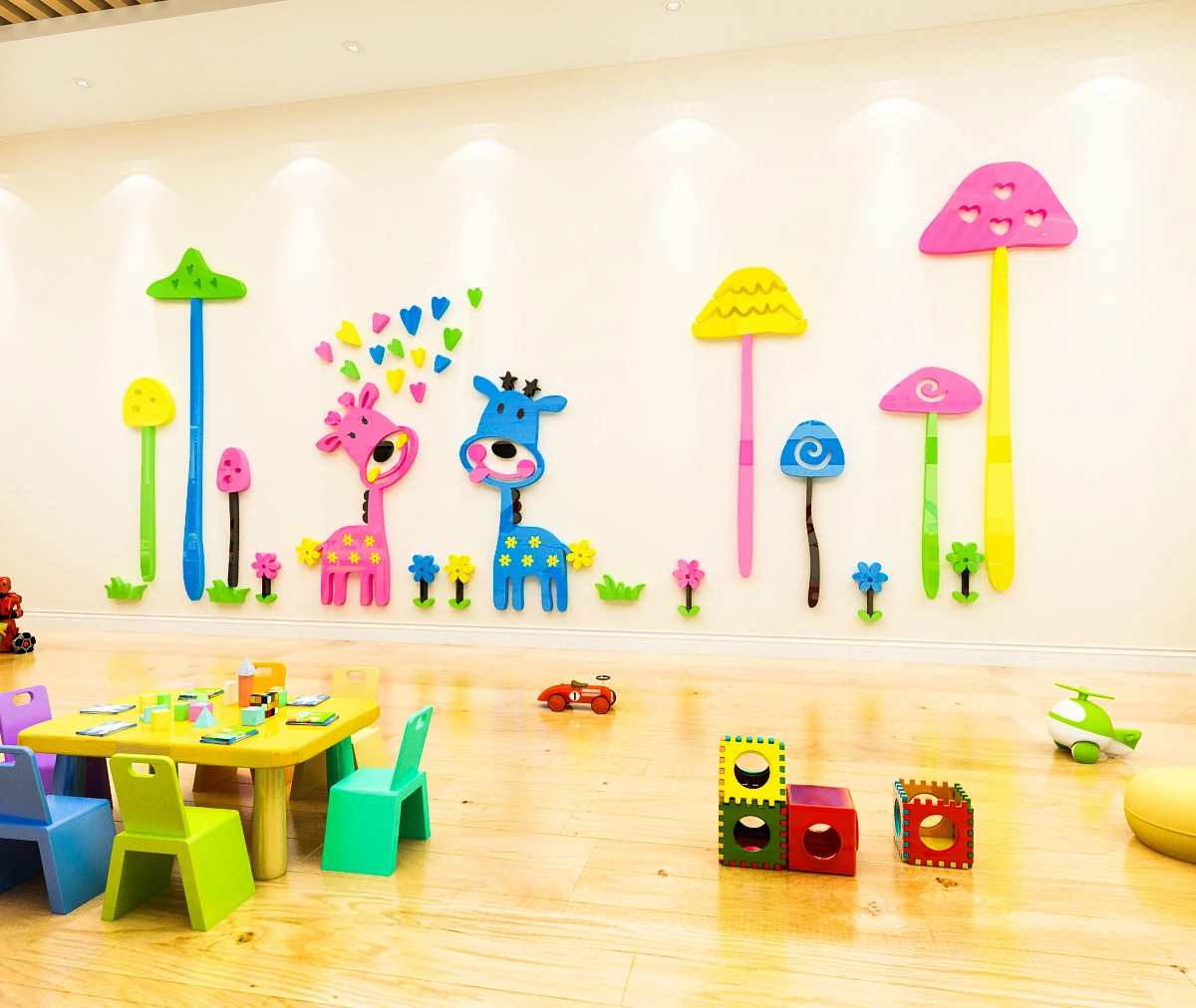 Cartoon Sika Deer 3D acrylic wall decoration home