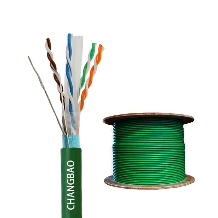 Changbao FTP STP Shielded 23AWG 4 Pairs  PVC or LSZH Jacket Indoor Cat6 lan ethernet network cables 305m roll price