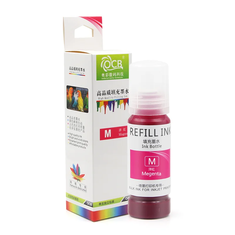 Ocbestjet New Packing For Epson 003 Ink Compatible 001 002 102 105 502 504 Refill Dye Eco Tank Ink For Epson 003 Ink Bottle