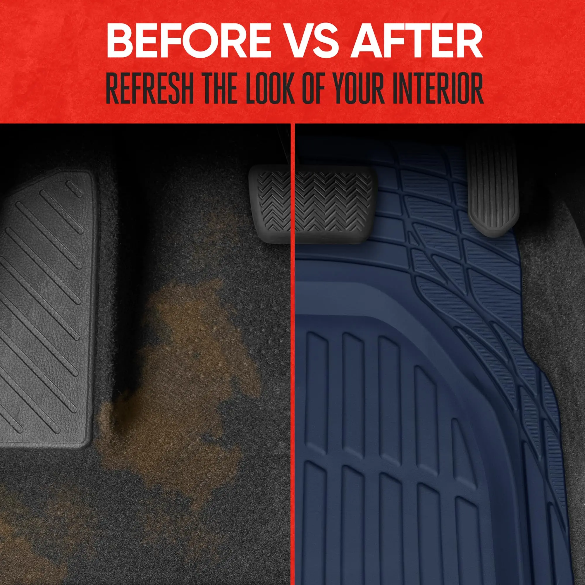 Custom Waterproof Universal Car Protectors Floor Mats Full Set Universal Floor Rubber Car Floor Mat