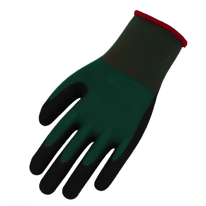 13g Nylon Liner Palm Coated Sandy Latex Safety Gloves High-Elastic Breathable Liner soft Grip Foam Latex Coated Work Gloves